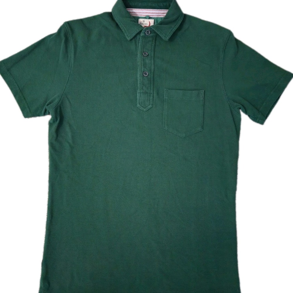 Relwen Polo Shirt Mens Small Green Golf Outdoors Preppy Short Sleeve Pocket